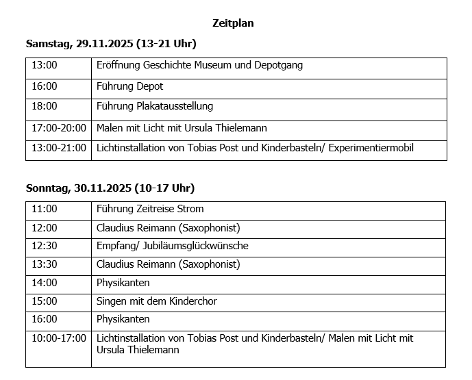 Zeitplan AiM
